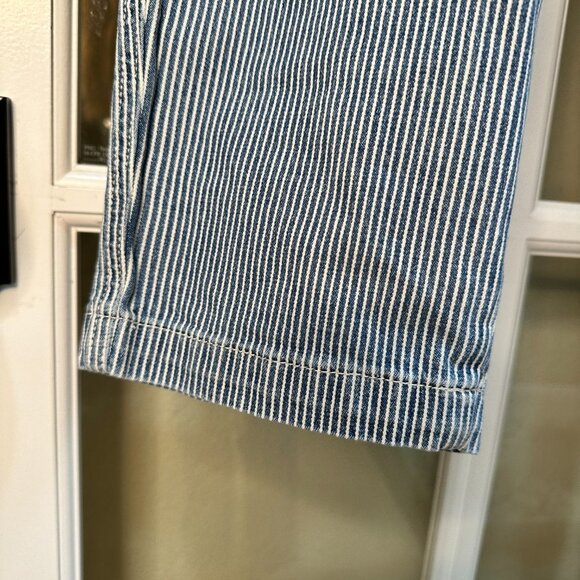 NWT Universal Thread Paper Bag Waist Striped Denim Wide Leg Jeans - size 4 - Picture 3 of 8